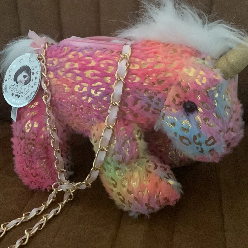 NWT Pink Leopard &‎ Tie-Dye Unicorn Crossbody Purse Bag  🦄